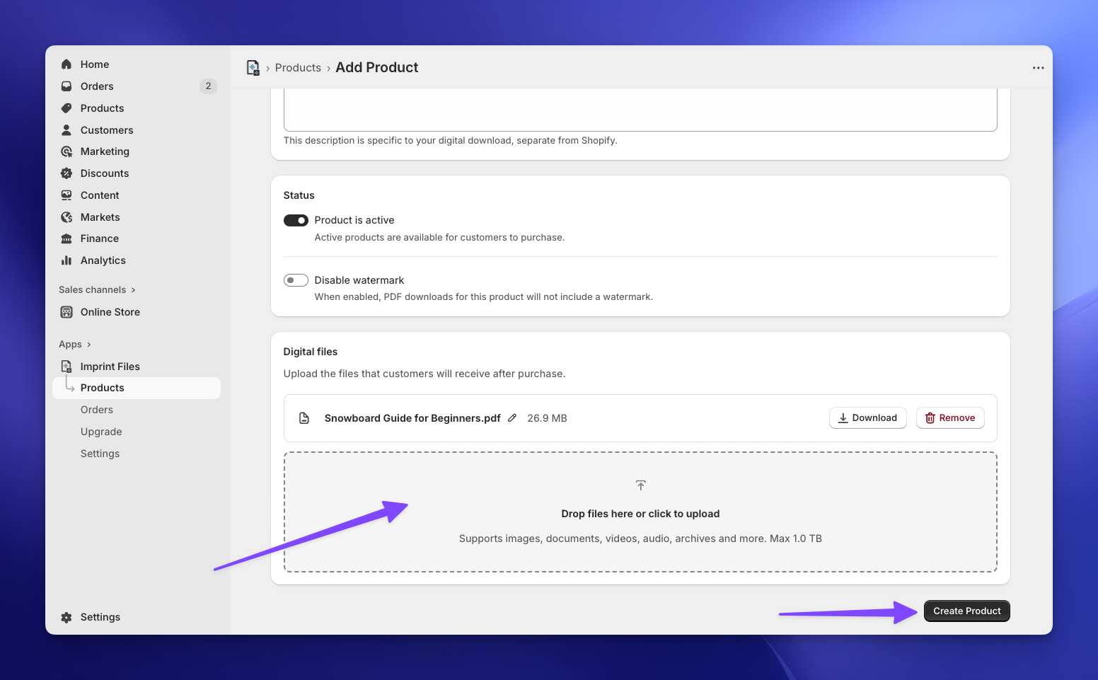 Upload your files